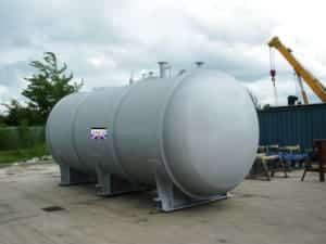 Steam Separators Large painted horizontal Steam Accumulator